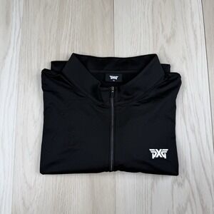 PXG Parsons Xtreme Golf Mens Black 1/4 Zip Performance  Pullover Size 2XL